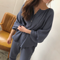 Loose and comfortable round neck pajamas suit