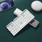 Mini Foldable Wireless Bluetooth Keyboard Support 3 Devices with Stand Rechargeable Keyboard for Phone Tablet 