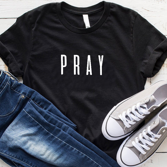 Pray Christian T-shirts Fashion Clothing Women's T-shirt Tops