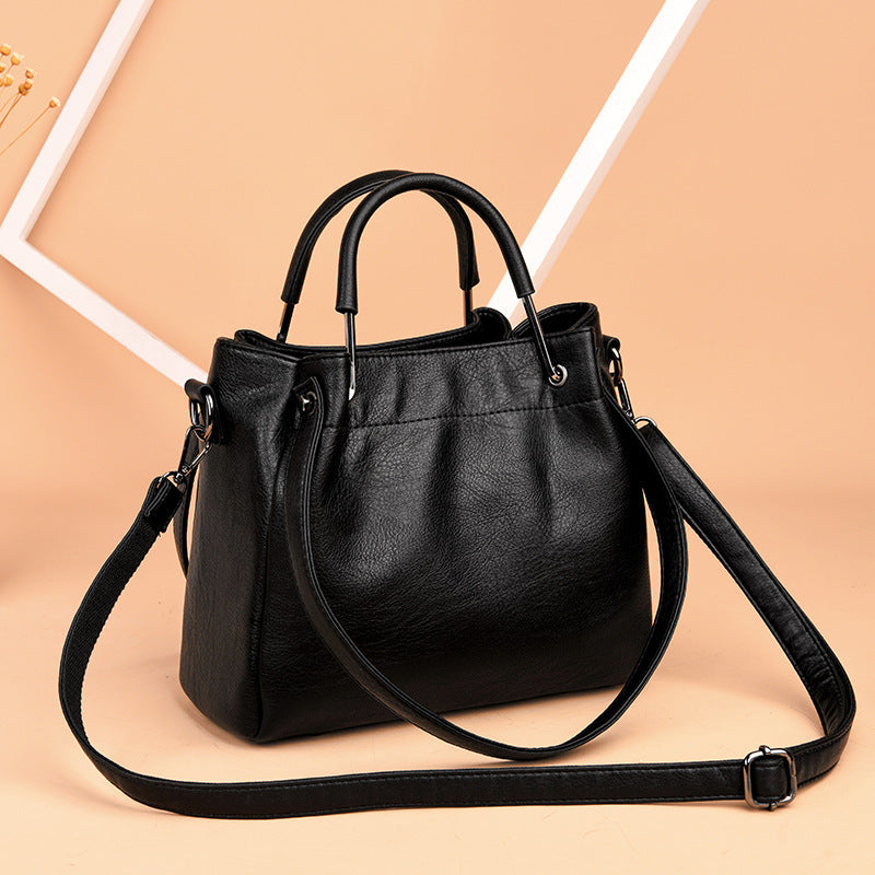 Bags handbags Korean fashion women's bags soft leather retro bucket bag handbag