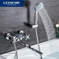 LEDEME Chrome Finish Bathroom Faucet New Wall Mounted Waterfall Bathroom Bathtub Hand Shower Faucet Mixer Tap L2584