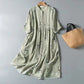 Korean Style Double Layer Cotton Yarn Retro Dress for Women