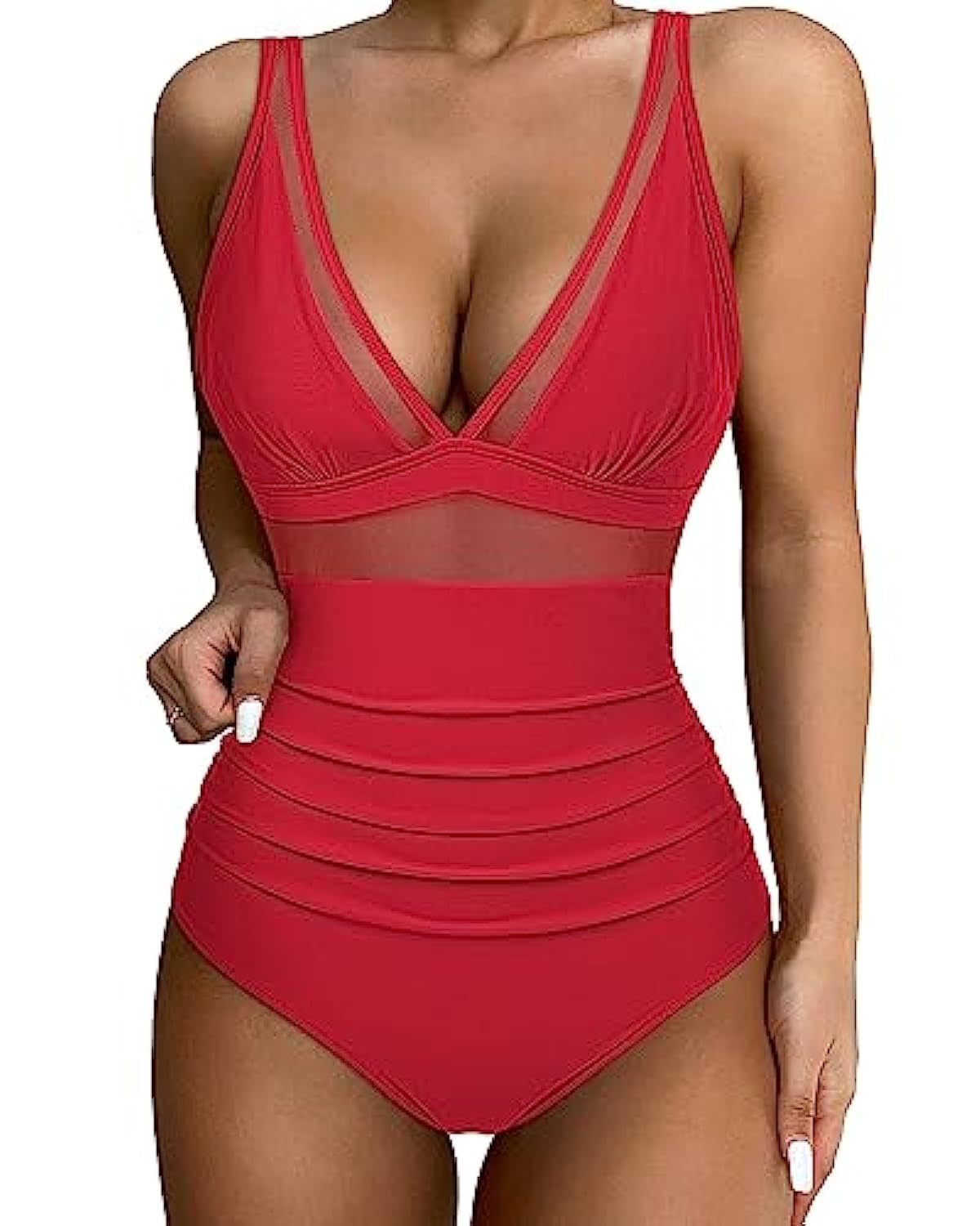 Maillot de bain une pièce taille haute pour femme