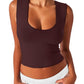 Women's Slim Fit Sleeveless U-Neck Tank Top