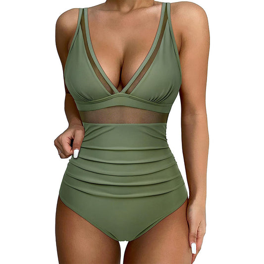 Women's High Waisted One Piece Swimsuit