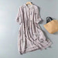 Korean Style Double Layer Cotton Yarn Retro Dress for Women