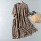 Korean Style Double Layer Cotton Yarn Retro Dress for Women