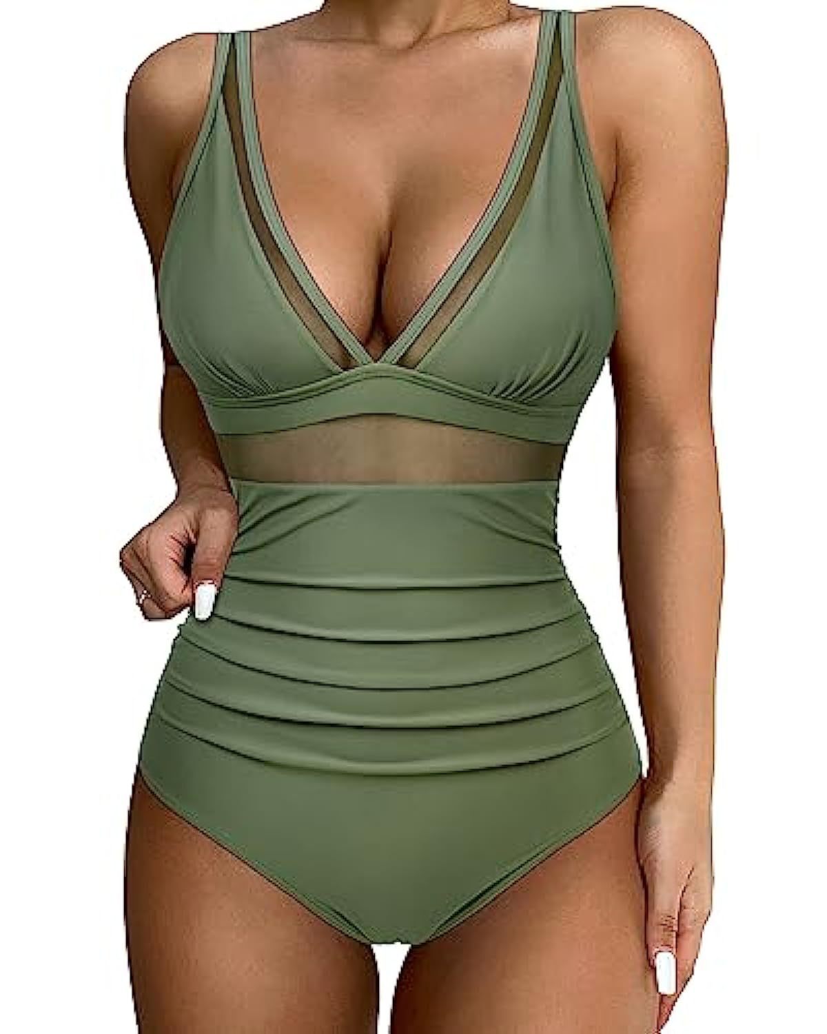 Maillot de bain une pièce taille haute pour femme