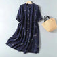 Korean Style Double Layer Cotton Yarn Retro Dress for Women