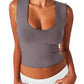 Women's Slim Fit Sleeveless U-Neck Tank Top