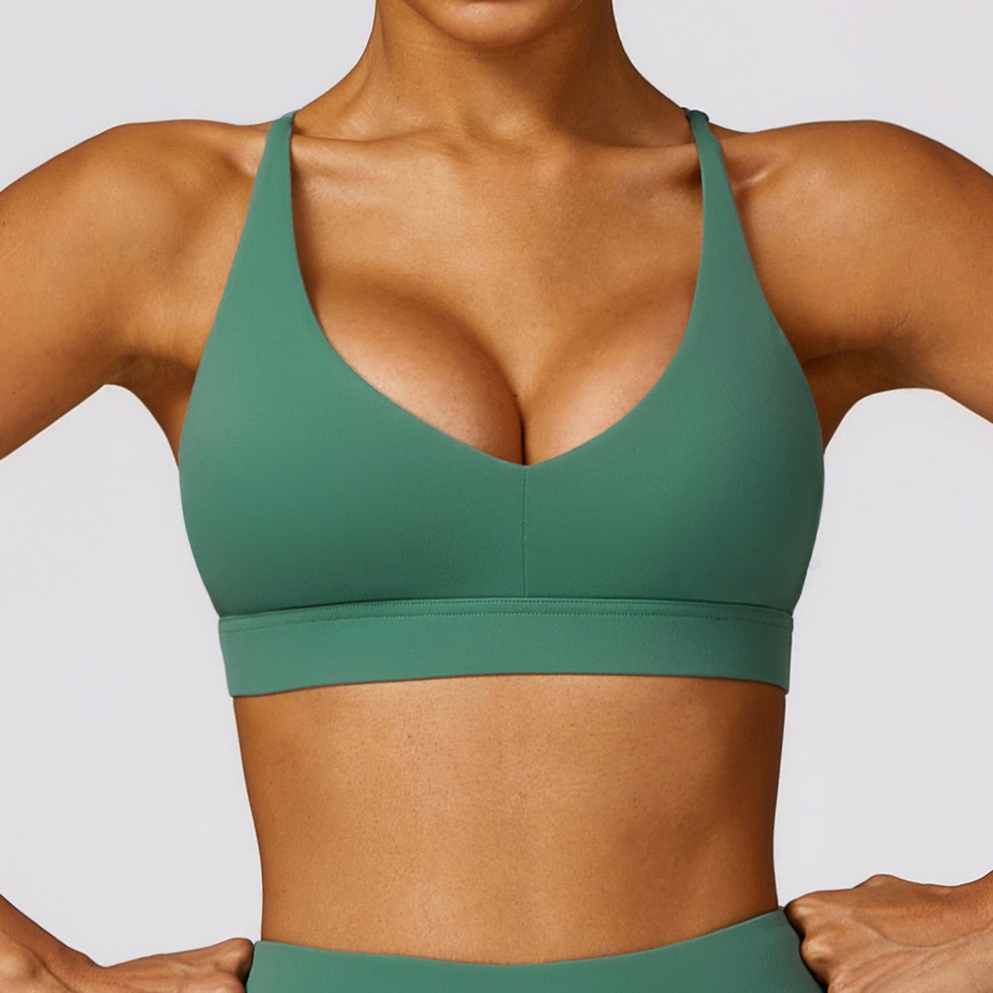 Vêtements de yoga de dos de beauté exécutant le soutien-gorge antichoc de sports pour des femmes