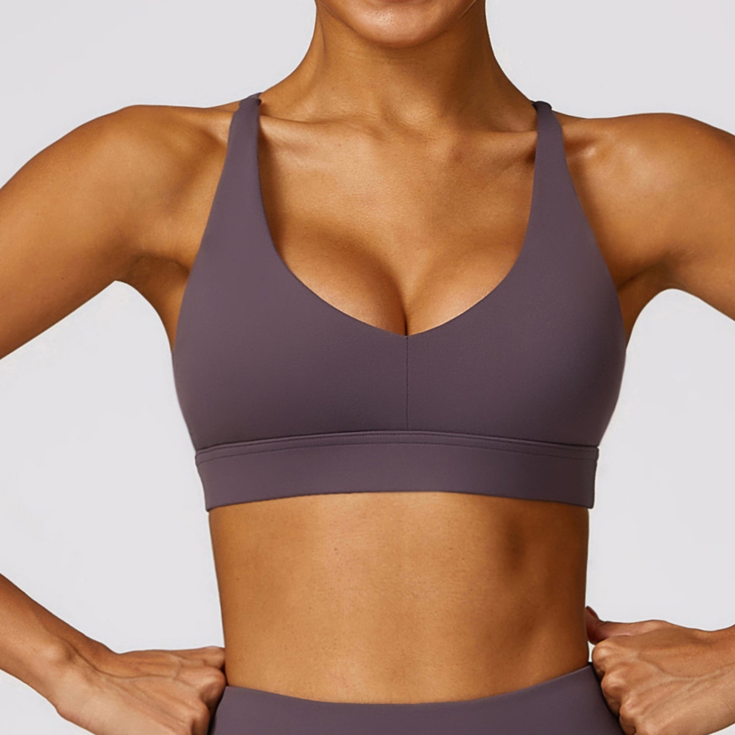 Vêtements de yoga de dos de beauté exécutant le soutien-gorge antichoc de sports pour des femmes