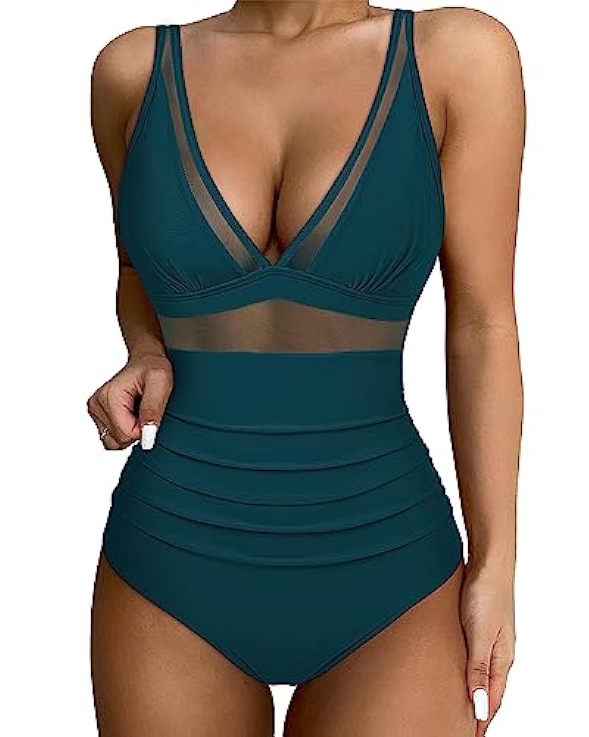 Maillot de bain une pièce taille haute pour femme