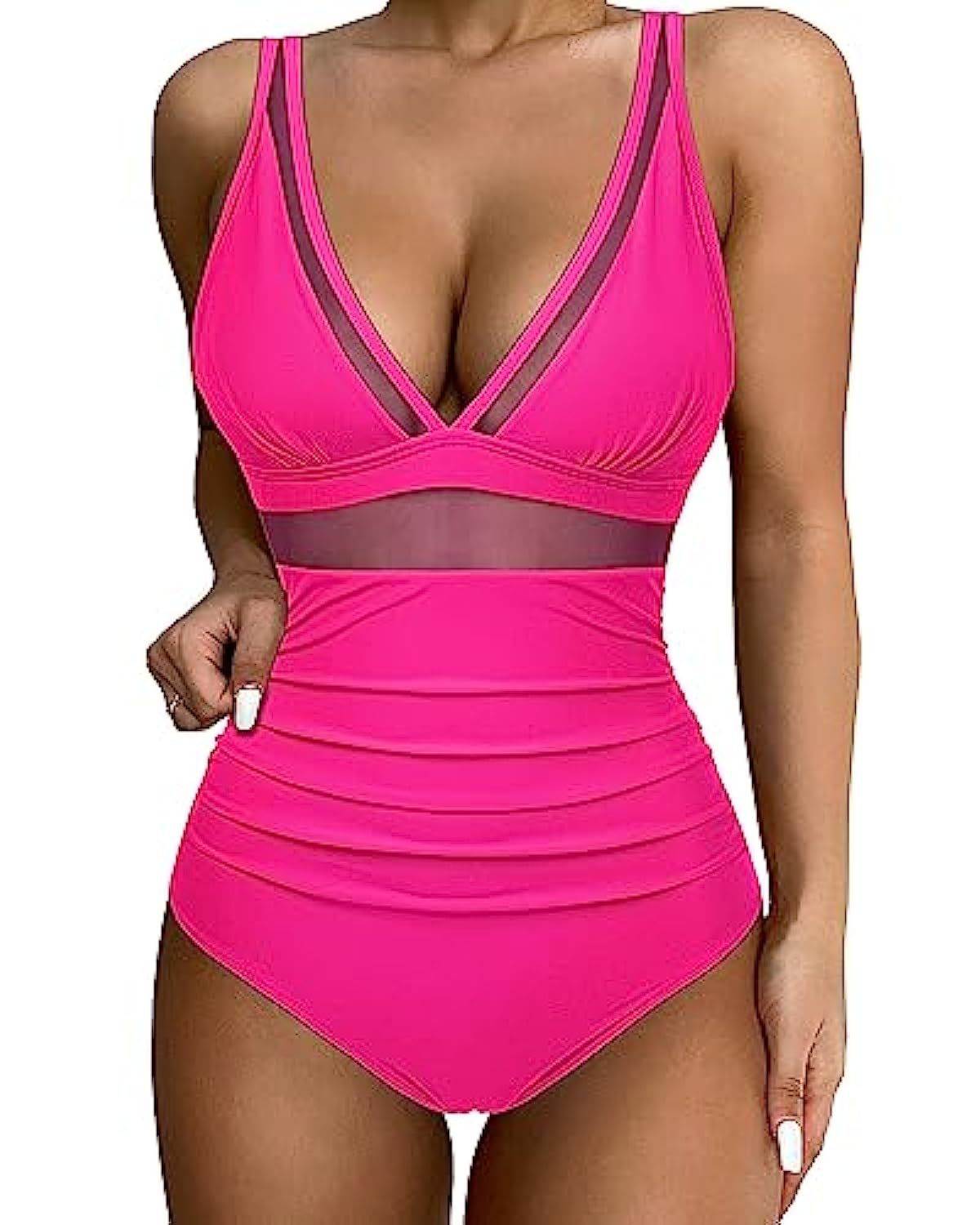 Maillot de bain une pièce taille haute pour femme