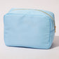 Wholesale Stock Multi Colors Waterproof Nylon Pouch Cosmetic Bag Women Letters Patch DIY Makeup Bag Teenagers Large Toiletry Bag