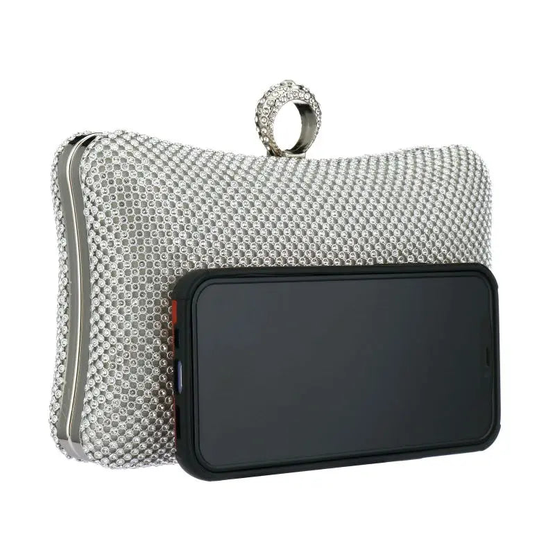 Pochette de soirée pour femme, pochette de soirée, sac à main avec chaîne, portefeuille pour téléphone portable, rouge à lèvres, pochette de mariage, argent