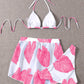 Women's Three-Piece Adjustable Strappy Bikini Swimsuit