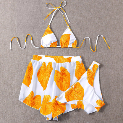 Women's Three-Piece Adjustable Strappy Bikini Swimsuit