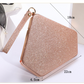 Fashionable women's shoulder bag with reflective shiny bill of lading