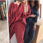 Loose and comfortable round neck pajamas suit